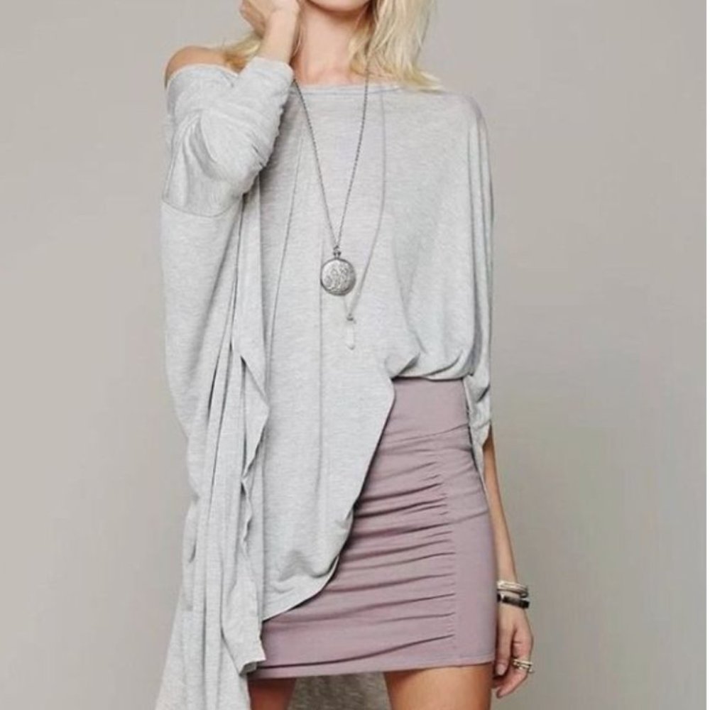 Free People Blush Ruched mini skirt